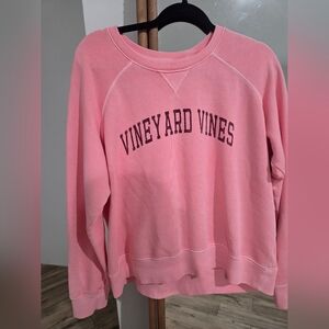 Vineyard Vines Pink Logo Crewneck Sweatshirt